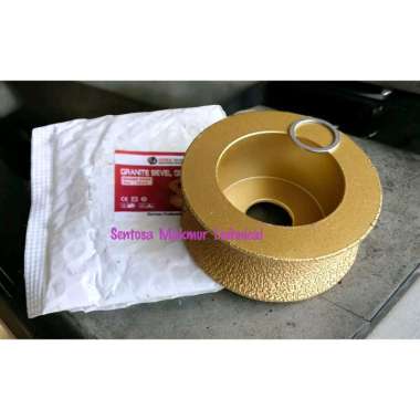 DOUBLE THUNDERS 3" Diamond Wheel Bevel Mata Roda Gerinda Pinggul Granit Keramik ROUND EDGE R-25