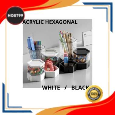 ACRYLIC DISPLAY BOX HEXAGONAL 6 SISI TRANSPARAN DISPLAY STORAGE POP MART BOX FULL CRYSTAL AKRILIK KR