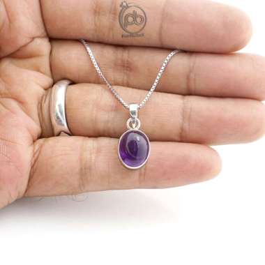 Liontin Kecubung Wanita Perak Bali 925 Amethyst Metisana | Tanpa Kalung