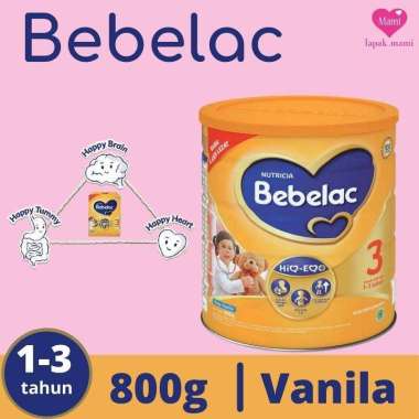Bebelac 3 Vanila 800g Kaleng Susu Bubuk Formula Pertumbuhan Usia 1-3th