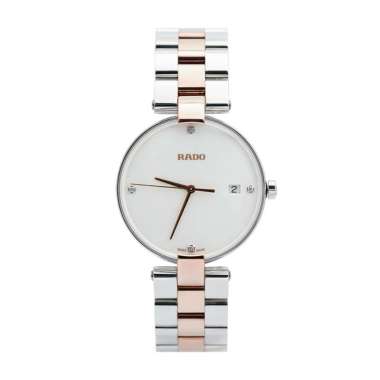 Jam Tangan Wanita Rado Coupole Jubile R22852713 White Dial Dual Tone Stainless Steel Strap