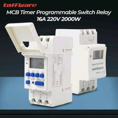 Taffware Programmable Digital Timer Switch Relay 20 Program 220V/16A - THC15A