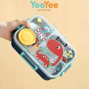 Yooyee Kotak Makan Bento Yummy Box stainless 2 Sekat Unicorn