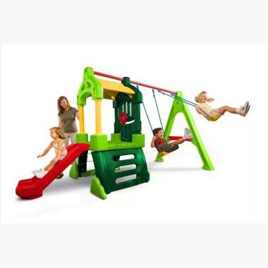 Playground seluncuran ayun Swing Set Perosotan Ayunan Outdoor Indoor untuk sewa atau mall kuat kokoh