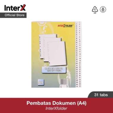 Index Divider A4 Inter X 1-31 / Pembatas Binder Ordner