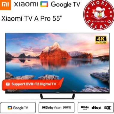 Xiaomi Mi TV 55 Inch Smart Google LED TV A Pro 4K UHD HDR Dolby DTS Virtual X Audio Metallic Frame L