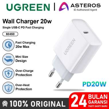 UGREEN Charger iPhone Lightning MFI PD Type C Fast Charging 20w 30w ADP 20W White