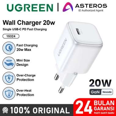UGREEN Charger iPhone Lightning MFI PD Type C Fast Charging 20w 30w ADP 20W Gan.