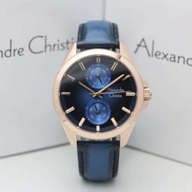 JAM TANGAN PRIA ALEXANDRE CHRISTIE AC 6573 AC6573 BLUE ROSEGOLD ORIGIN