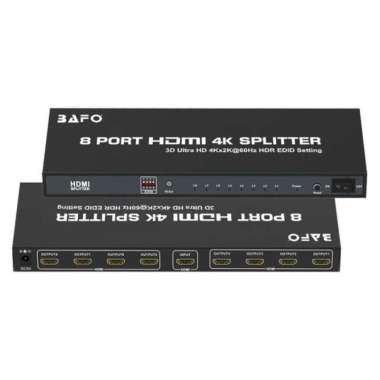 BAFO HDMI Splitter 4 Port HDMI HUB 4Port Support 4Kx2K 8 PORT