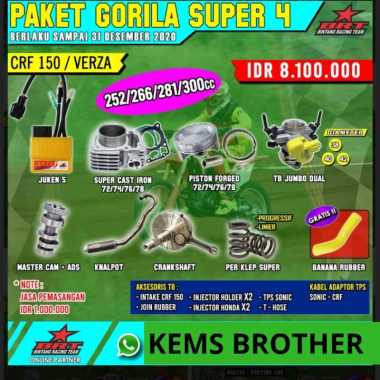 PAKET BRT CRF TRABAS GORILA SUPER 4