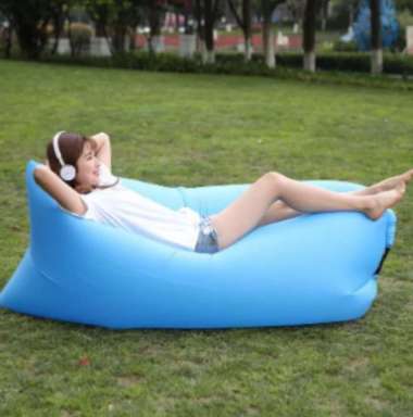 Sofa Angin Kursi Angin Sofa Pantai Sofa Portable Sofa Murah Kasur Angin Kursi Malas Pantai Biru Muda