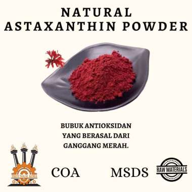 Pure Astaxanthin 25gr - Astaxanthin Powder Anti Oksidan - Natural Astaxanthin Powder Red Pigment