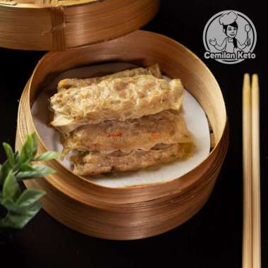 Cemilan Keto Dimsum Lumpia Kulit Tahu 100% daging ayam asli / bebas gula / bebas tepung / gluten fre