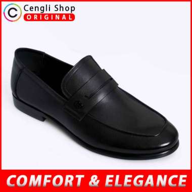 SEPATU EVERBEST PANTOFEL PRIA ORIGINAL FORMAL SLIP ON LOAFERS LOAFER KULIT ASLI ORI BRANDED HITAM BL
