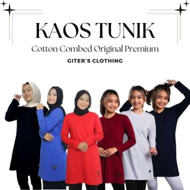Kaos tunik bahan katun combed premium by giter's clothing - kaos polos oversize wanita - kaos wanita