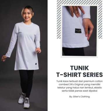 Kaos tunik bahan katun combed premium by giter's clothing - kaos polos oversize wanita - kaos wanita
