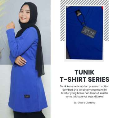 Kaos tunik bahan katun combed premium by giter's clothing - kaos polos oversize wanita - kaos wanita