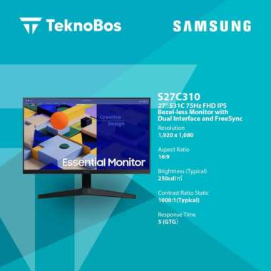 Samsung Monitor 27" S27C310 75Hz FHD IPS Bezelless FreeSync
