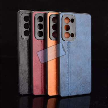 OPPO Reno 6 Pro Plus 5G Soft Case Luxury Premium Leather anti-shock Reno 6 Pro+ 5G Merah