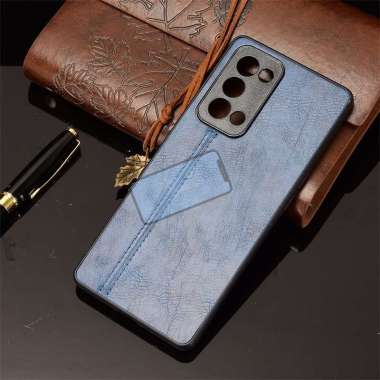 OPPO Reno 6 Pro Plus 5G Soft Case Luxury Premium Leather anti-shock Reno 6 Pro+ 5G Biru