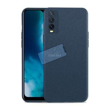 Premium Case Slim Matte Sandstone Case Vivo Y20 l Y20s Soft Case Y20 Y20 Biru