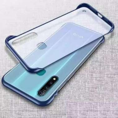 Vivo Y19 Case Transculent Matte Frame Less Transparan Case Vivo Y19 Biru