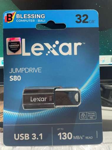 Flashdisk 32GB LEXAR JumpDrive S80 USB 3.1 LJDS080032G-BNBNG