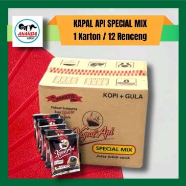 [ KARTON ] KAPAL API Special Mix Kopi Instan Kopi + Gula 23 gr x 12 Renceng ( 1 Karton )