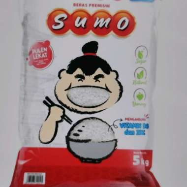 Beras cap merek sumo 5 kg kemasan merah
