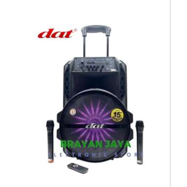 Speaker 15 Inch portabel Dat DT1507 Boom free 2 mic digital