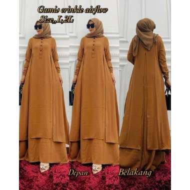 GAMIS CRINGKEL PREMIUM BRAND YULIA HD LD 110 BUSUI & WUDHU FRIENDLY GAMIS CANTIK & MEWAH Ld125cm (Ju