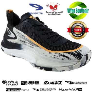910 Nineten NAKAMI SWISH - Hitam/Putih Sepatu Basket 45
