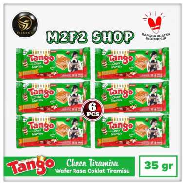 Tango Wafer Choco Tiramisu BITE SIZE | Krim Cokelat Tiramisu - 35 gr (Kemasan 6 Pcs)