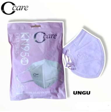 Masker KN95 C CARE PRO DUCKBILL 6ply DUCKBILL ISI 10 PCS UNGU MUDA