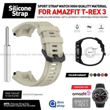 Strap Rubber Silikon For Amazfit T-Rex 3 Tali Jam Smartwatch TRex 3 IVORY