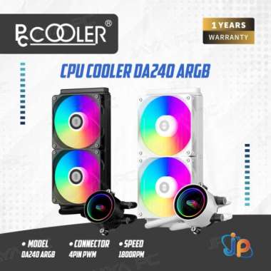PCCOOLER DA240 ARGB - CPU AIO Cooler Liquid Fan 240mm Putih