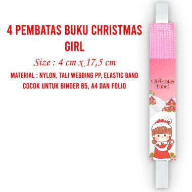 Pembatas Buku Sekat Penanda Binder Majalah Novel Souvenir Christmas Hadiah Kado Gift 4 Girl Pink