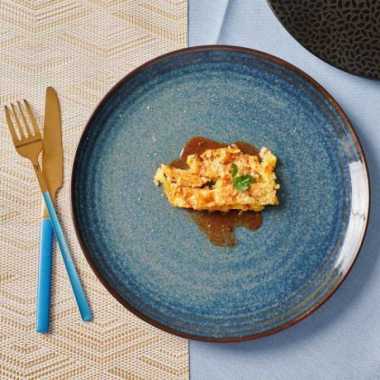 Brewsuniq - Serena Blue Dinnerware / Piring mangkok mug makan minum Cantik Elegan Estetik Minimalis 
