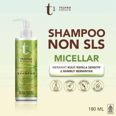 Makarizo T1 Techno Nature Micellar Shampoo 180 mL - Shampo Bebas Sulfat