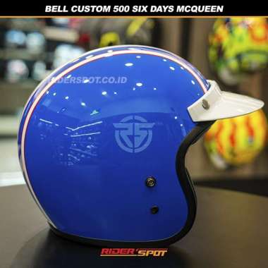 Helm Motor BELL Custom 500 Six Days McQueen Classic Helmet Original USA