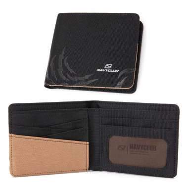 Navy Club Jarvis Dompet Pria Kasual - Dompet Lipat Free Box Exclusive Hitam