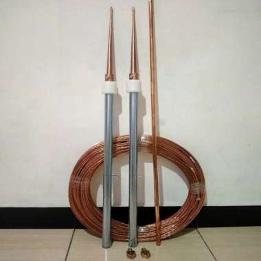 Penangkal Petir 2 Tombak 30 M Kabel BC 16 Tinggal Pasang Saja