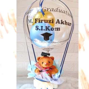 Balon buket graduation wisuda boneka hadiah hampers kado peresmian