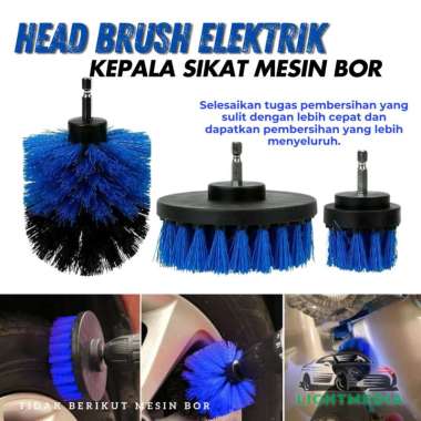 Kepala Sikat Bor Elektrik Power Cleaning Head 3 PCS