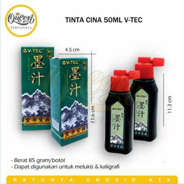 1 BOTOL TINTA CINA 50ML V-TEC / TINTA KALIGRAFI / TINTA BAK