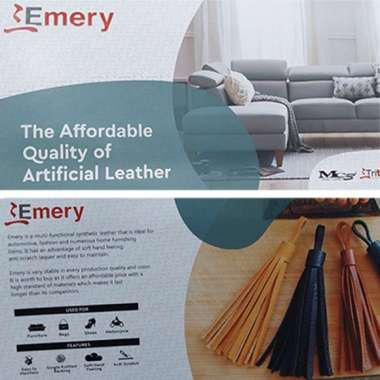 KAIN OSCAR EMERY KULIT SINTESIS - BAHAN BAKU SOFA/AKSESORIS SOFA/FURNITURE/LEMARI/KURSI/DIVAN/SPRING BED/KASUR/TAS/SEPATU/SANDAL/JOK MOTOR/JOK MOBIL