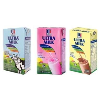 Susu UHT Ultra Milk 125ml stroberi