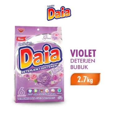 Promo Harga Daia Deterjen Bubuk + Softener Violet 2700 gr - Blibli