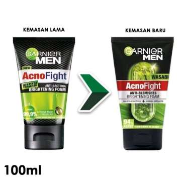 Garnier Men Wasabi Foam Acno Fight Scrub 100ml
